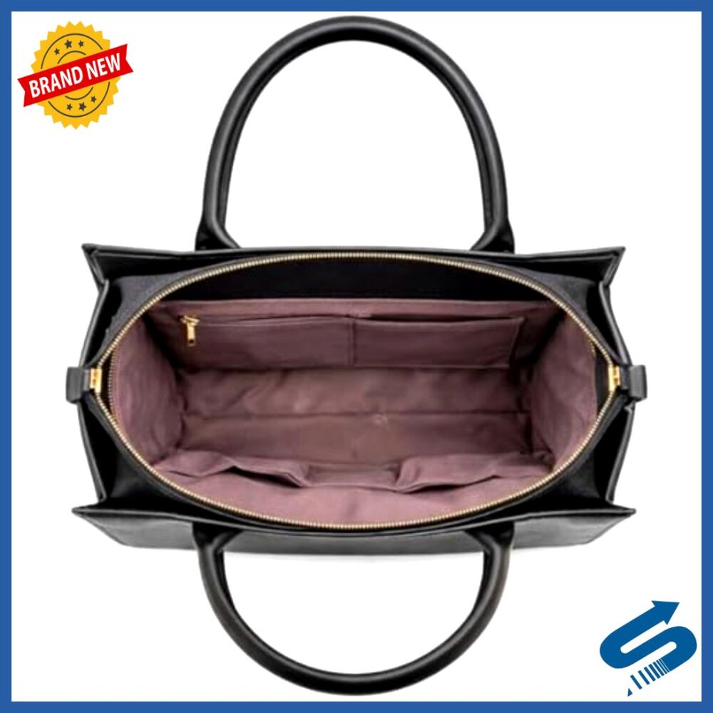 Medium Structured Satchel Handbag With Adjustable… - image 5